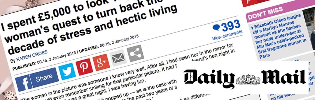 Featured In: Daily Mail - Laser Thread Vein removal